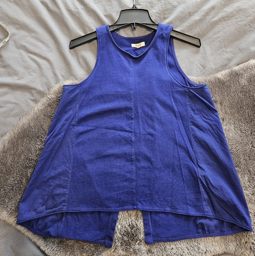 Madewell S loose fit open back Top 100% cotton tank Top, fits M Medium
